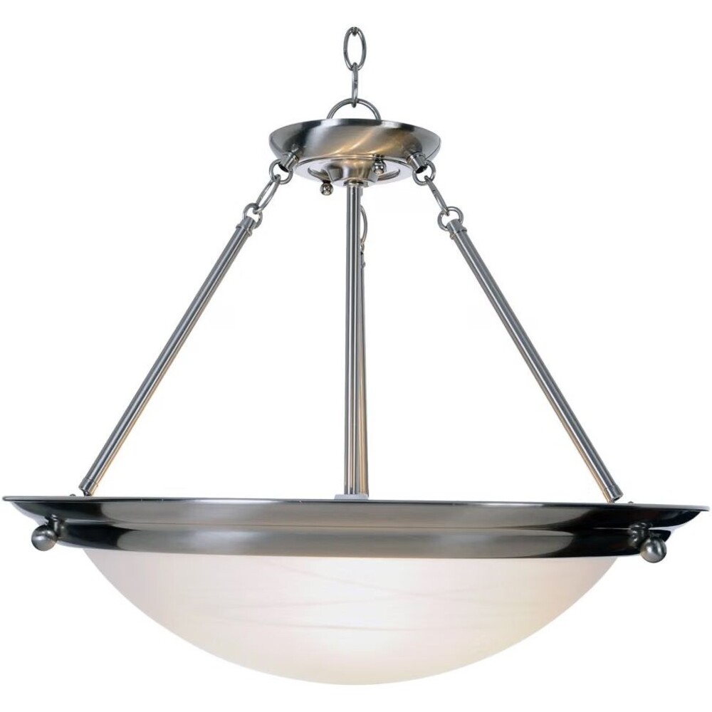 Monument 560799 Brushed Nickel 3 Light Ceiling Light Fixture 21.5 x 18.75